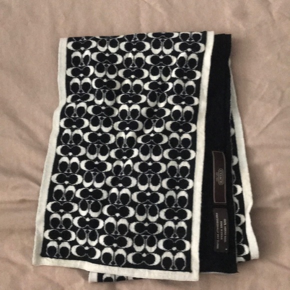 Coach Accessories - Black and white coach scarf